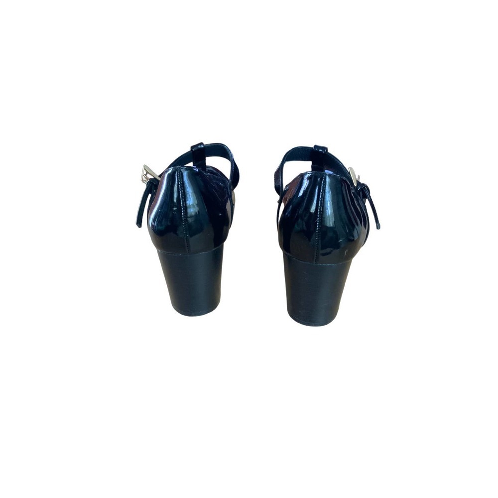 Mary Jane Hush Puppies  Patton, leather, Black Block Heels Size 7.5 Preowned - Picture 5 of 8